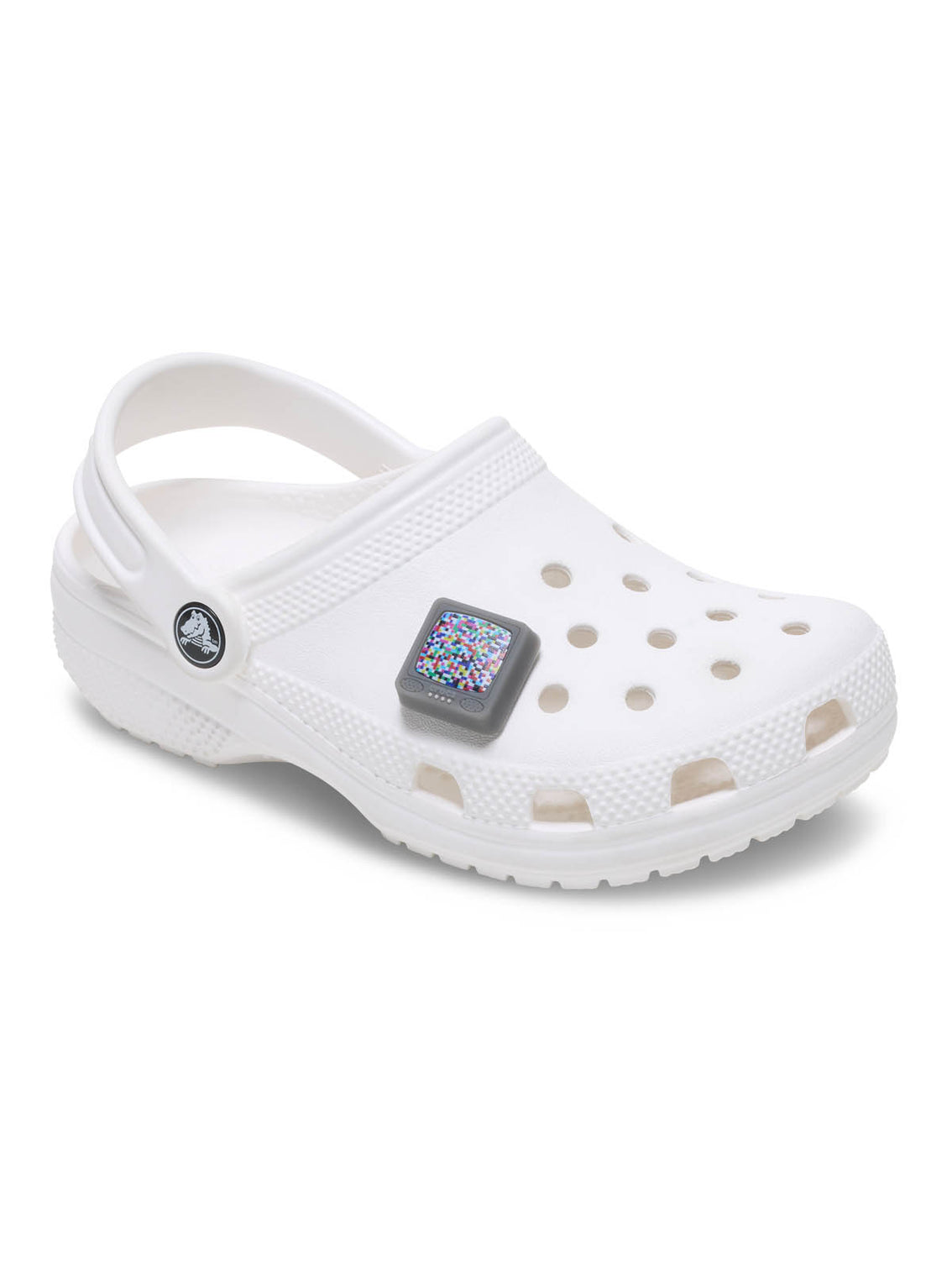 Jibbitz Televisor Pixelado con Luz Gris Crocs