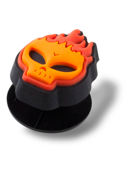 Jibbitz Calavera en Llamas Naranja Crocs