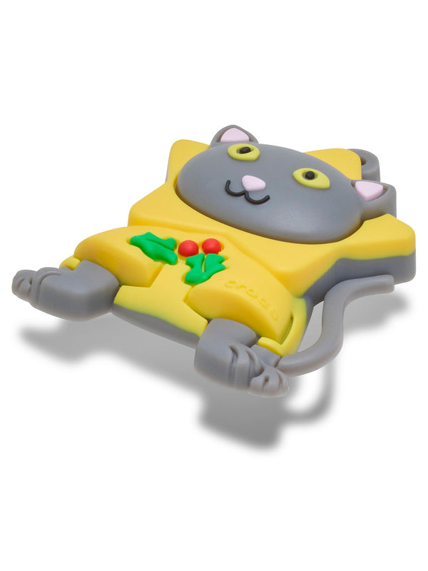 Jibbitz Gato Navideño Colgante Blanco Crocs