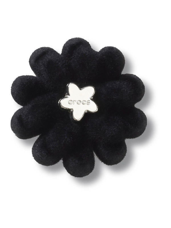 Jibbitz Flor de Terciopelo Negro Negro Crocs