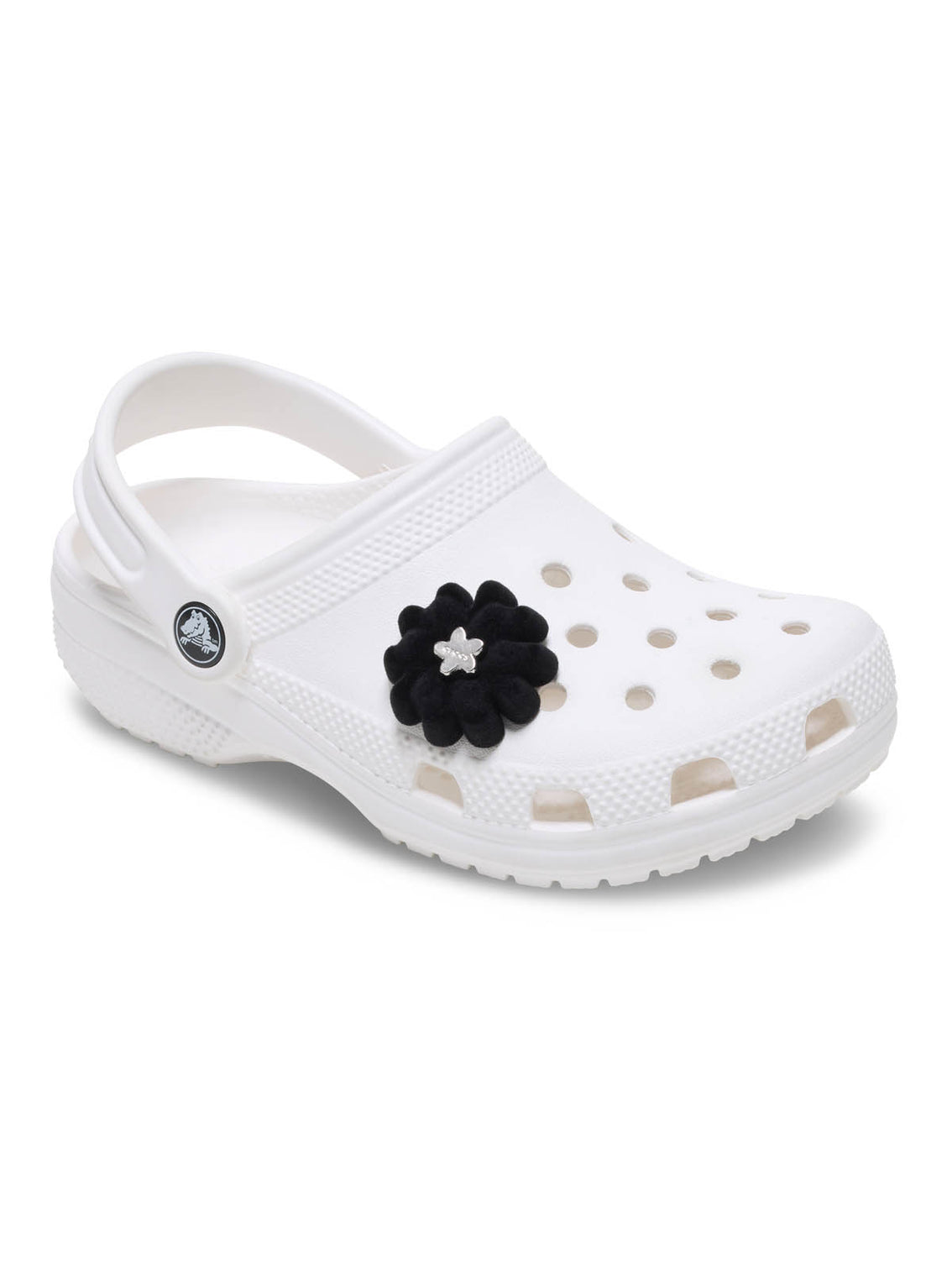 Jibbitz Flor de Terciopelo Negro Negro Crocs
