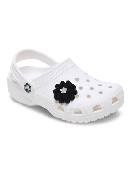 Jibbitz Flor de Terciopelo Negro Negro Crocs