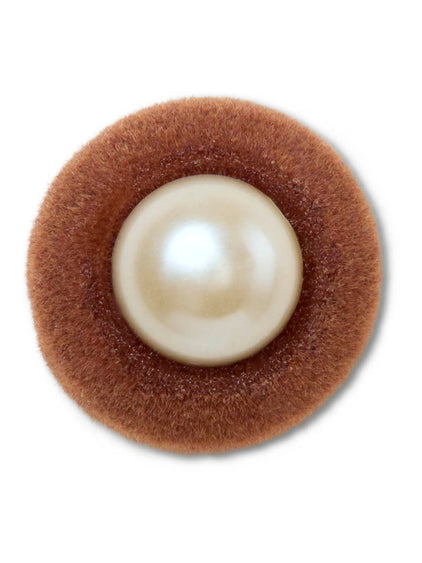 Jibbitz Perla Óxido Terciopelo SMT Café Crocs