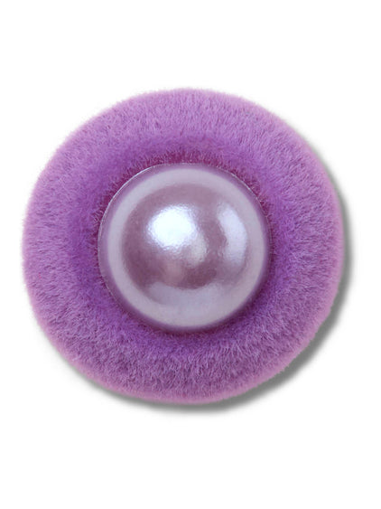 Jibbitz Perla Morada Terciopelo SMT Morado Crocs