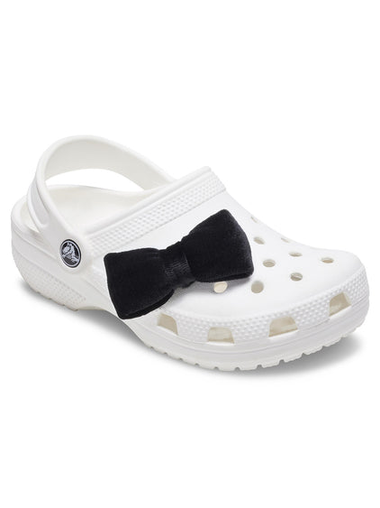 Jibbitz Lazo de Terciopelo Negro Blanco Crocs