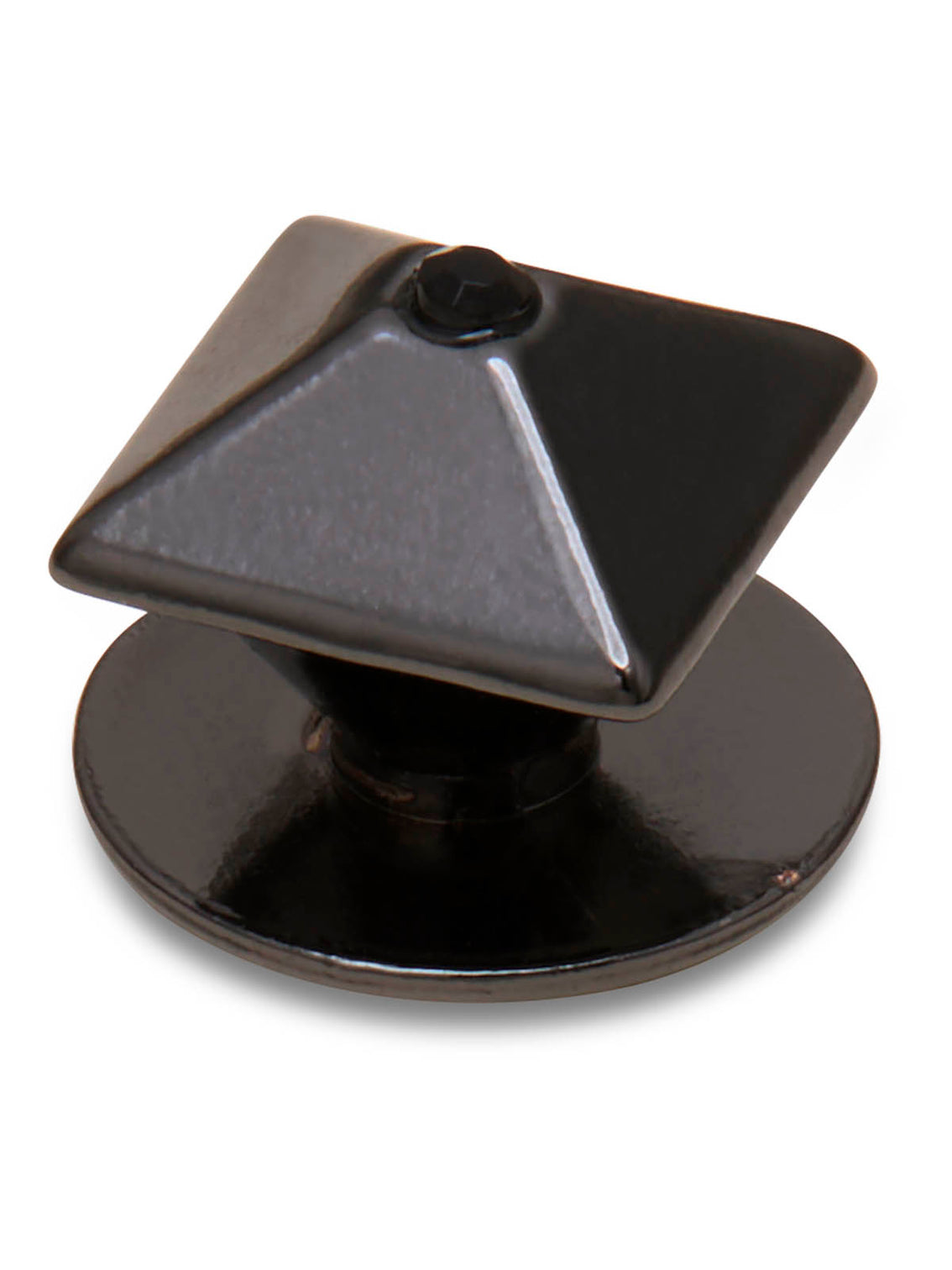 Jibbitz Tacha Pirámide Plata Oscura Negro Crocs