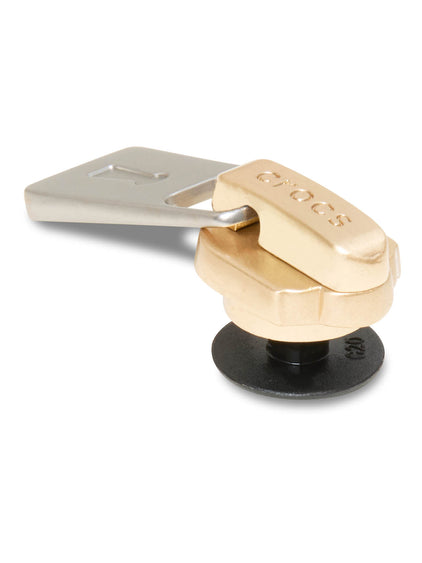 Jibbitz Cierre Dorado y Plateado Dorado Crocs