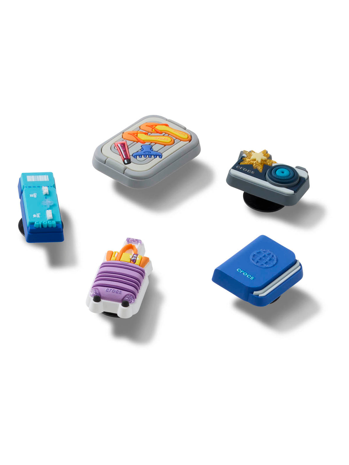 Jibbitz Esenciales de Viaje Pack 5 Celeste Crocs