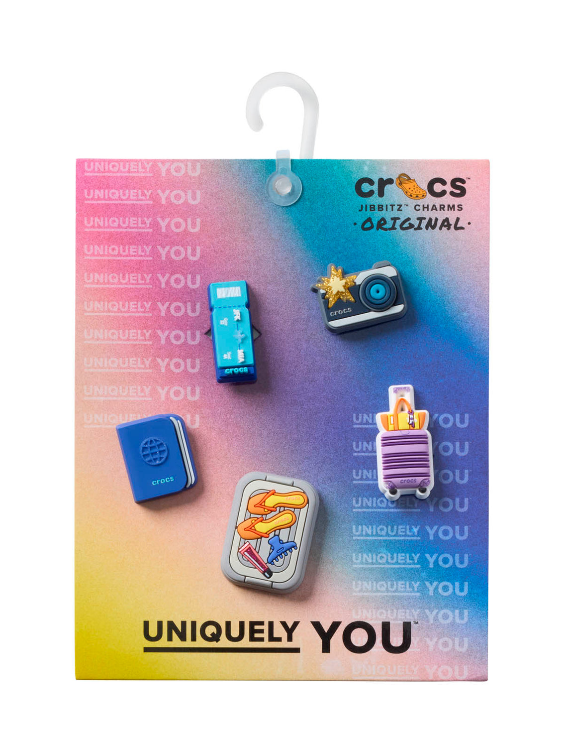 Jibbitz Esenciales de Viaje Pack 5 Celeste Crocs