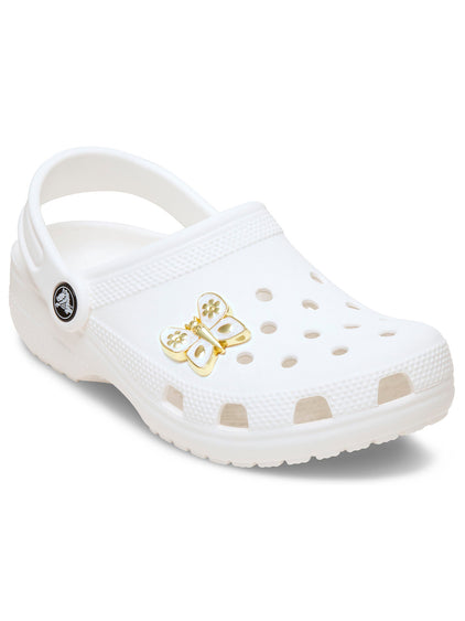 Jibbitz Mariposa Perlada Dorada Crocs