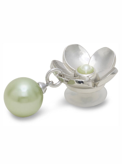 Jibbitz Perla Colgante con Flor Plateado Crocs