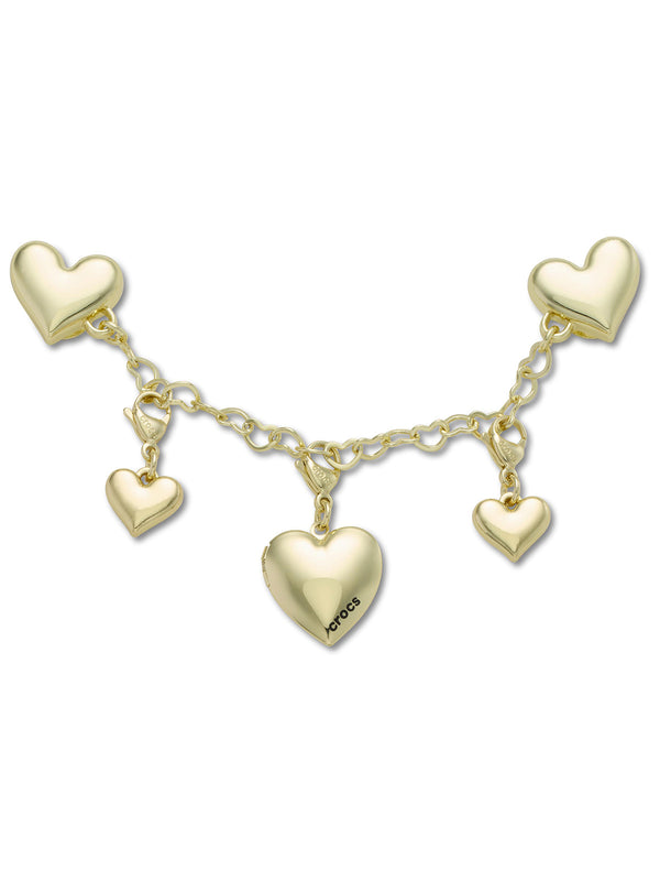 Jibbitz Cadena De Corazón Dorado Crocs