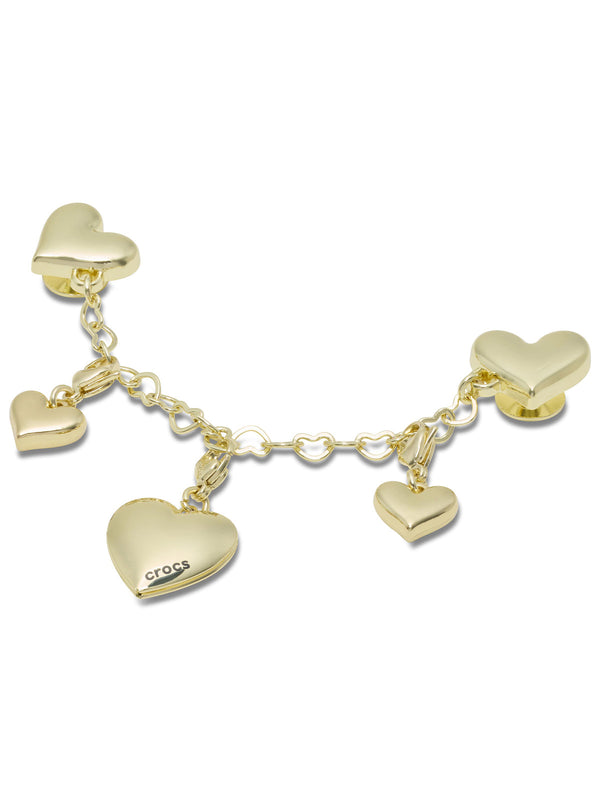 Jibbitz Cadena De Corazón Dorado Crocs