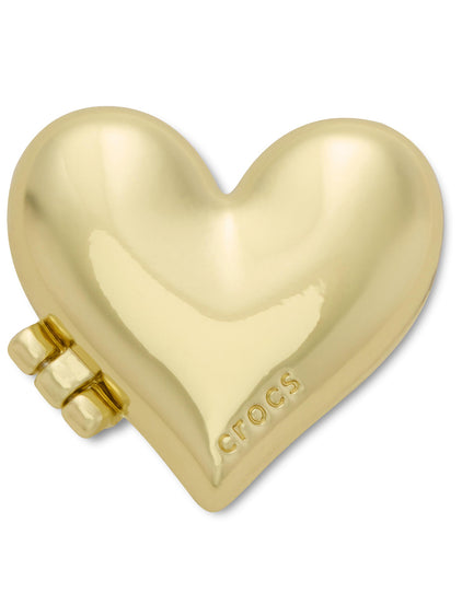 Jibbitz Medallón Corazón Dorado Plegable Crocs