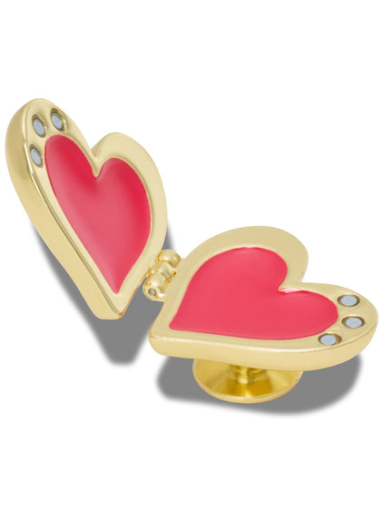 Jibbitz Medallón Corazón Dorado Plegable Crocs