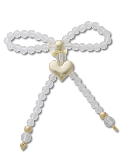 Jibbitz Corazón Dorado Con Lazo De Cuentas Crocs