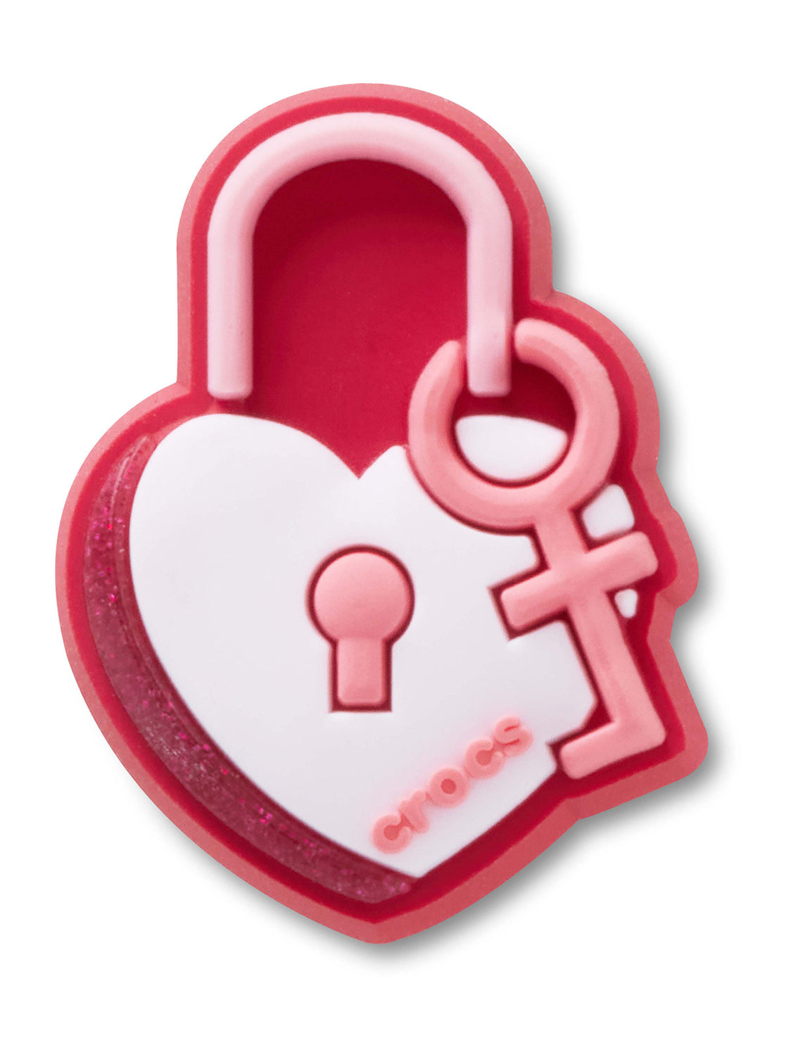 Jibbitz Candado Corazón Con Llave Rojo Crocs