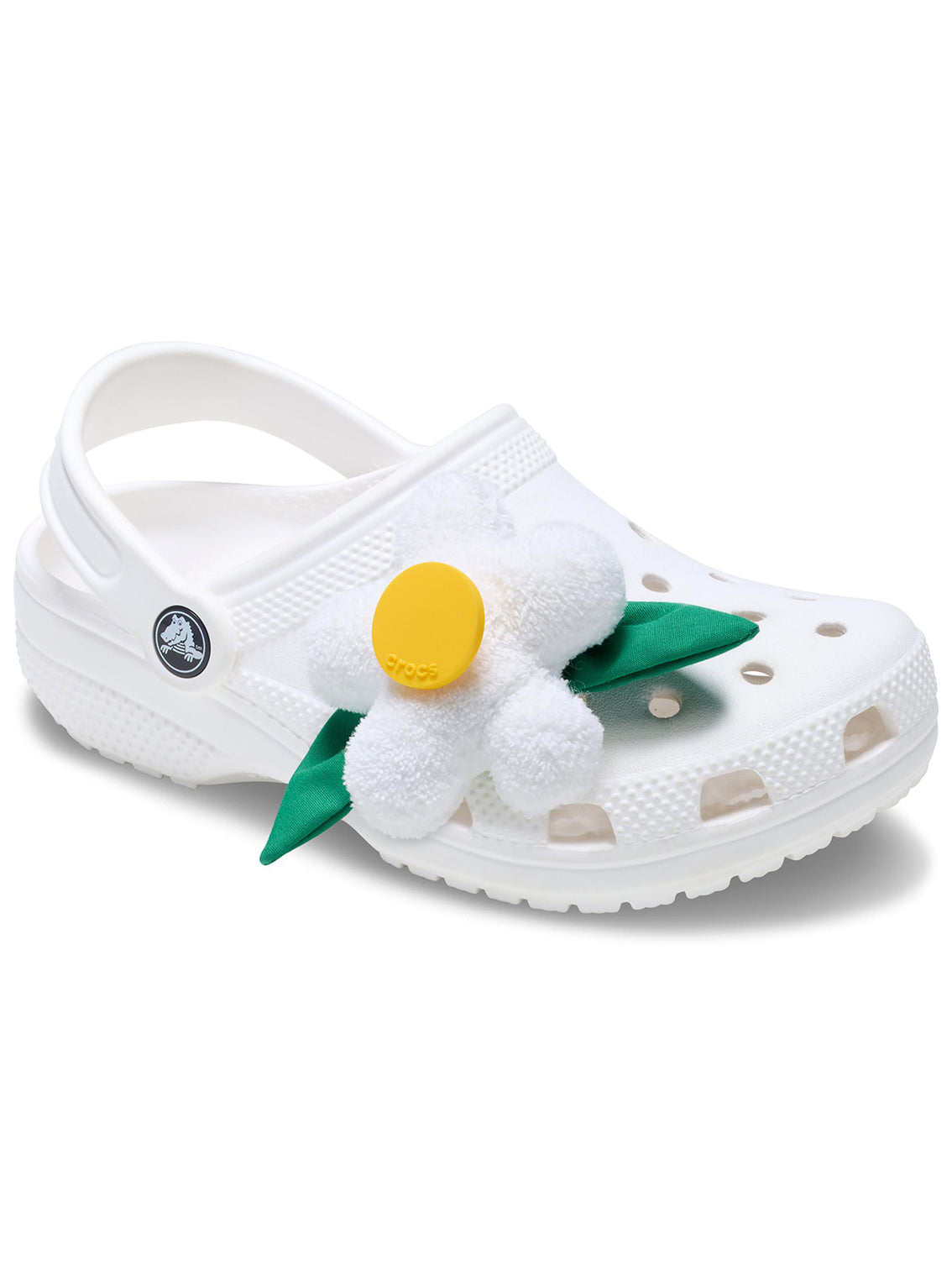 Jibbitz Flor con sonido grabado blanca Crocs