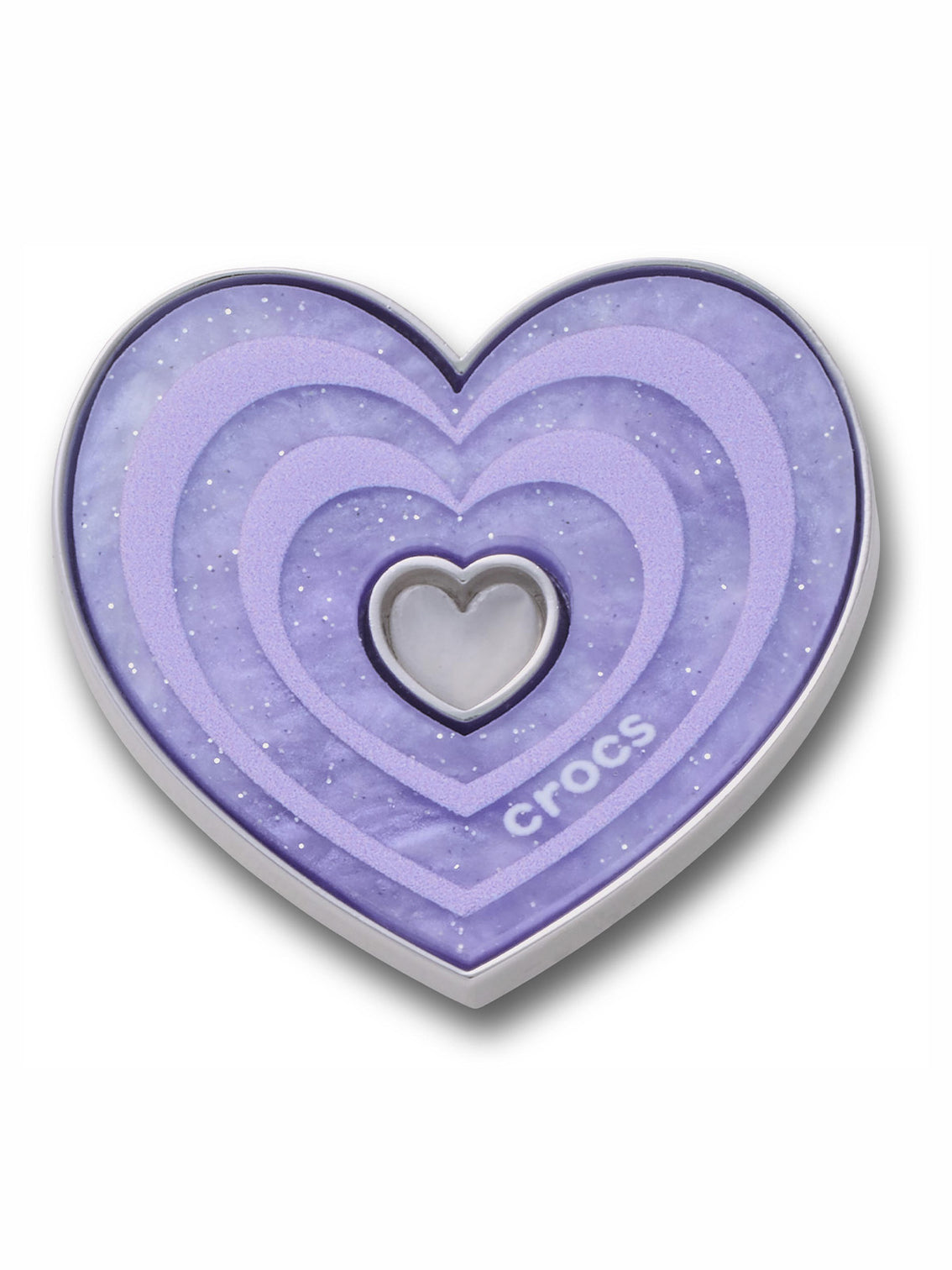 Jibbitz Corazón Púrpura Jaspeado Crocs