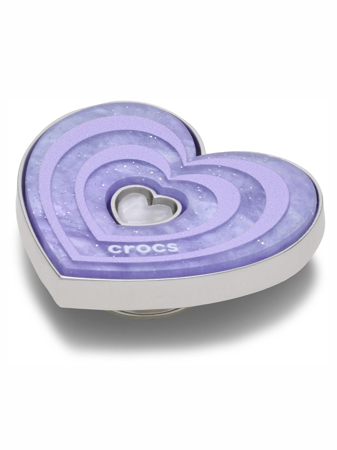 Jibbitz Corazón Púrpura Jaspeado Crocs