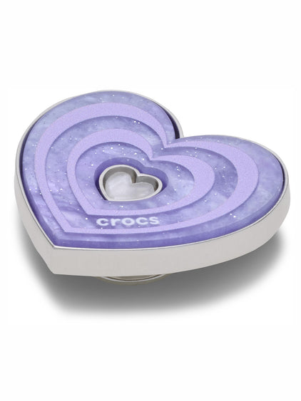 Jibbitz Corazón Púrpura Jaspeado Crocs