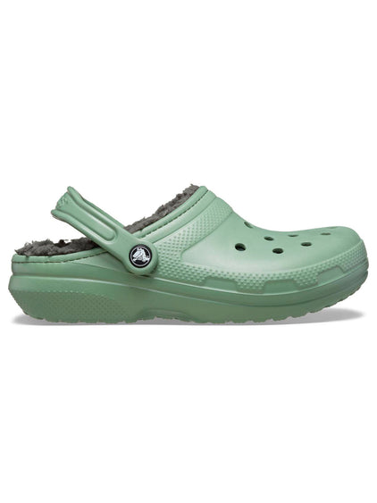Zueco Unisex Classic Lined Clog Verde Crocs
