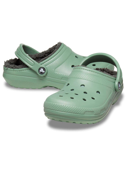 Zueco Unisex Classic Lined Clog Verde Crocs