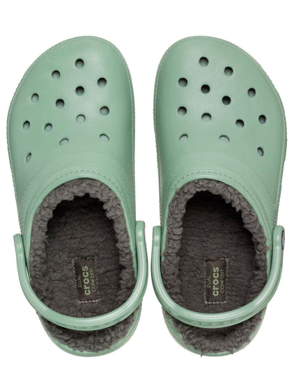 Zueco Unisex Classic Lined Clog Verde Crocs