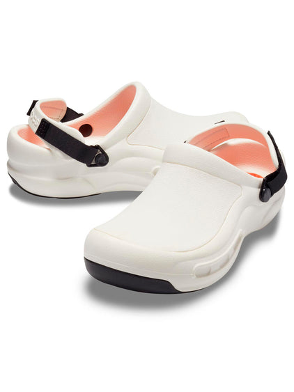 Zueco Unisex Bistro Pro Work LiteRide Clog Blanco Crocs