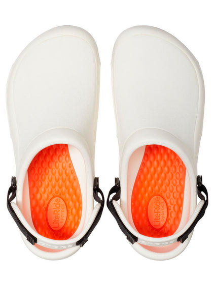 Zueco Unisex Bistro Pro Work LiteRide Clog Blanco Crocs