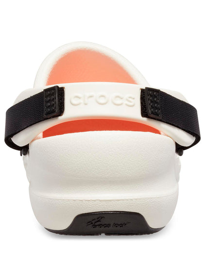 Zueco Unisex Bistro Pro Work LiteRide Clog Blanco Crocs
