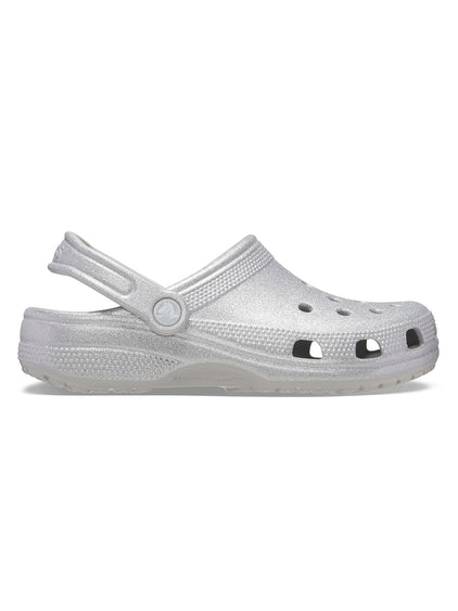 Zueco Unisex Classic Glitter Clog Gris Crocs