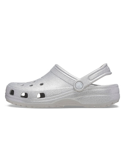 Zueco Unisex Classic Glitter Clog Gris Crocs