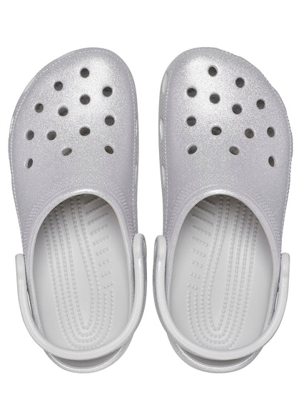 Zueco Unisex Classic Glitter Clog Gris Crocs