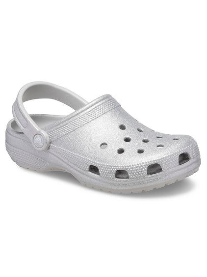 Zueco Unisex Classic Glitter Clog Gris Crocs