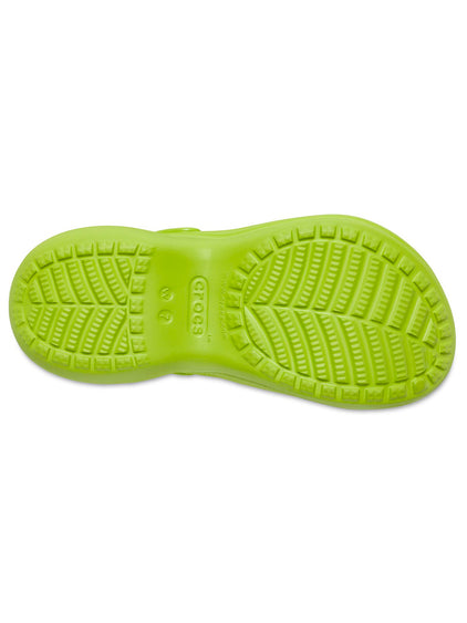 Zueco Plataforma Mujer Bae Clog Verde Crocs
