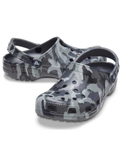 Zueco Unisex Classic Printed Camo Clog Gris Crocs