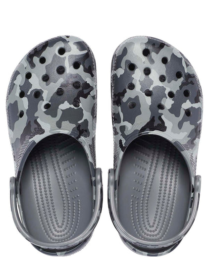 Zueco Unisex Classic Printed Camo Clog Gris Crocs