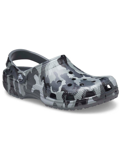 Zueco Unisex Classic Printed Camo Clog Gris Crocs