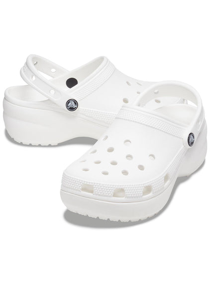 Zueco Plataforma Mujer Classic Blanco Crocs