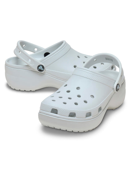 Zueco Plataforma Mujer Classic Gris Claro Crocs