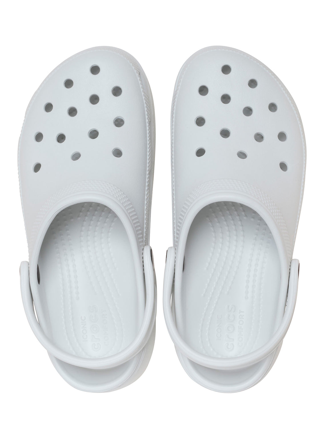 Zueco Plataforma Mujer Classic Gris Claro Crocs