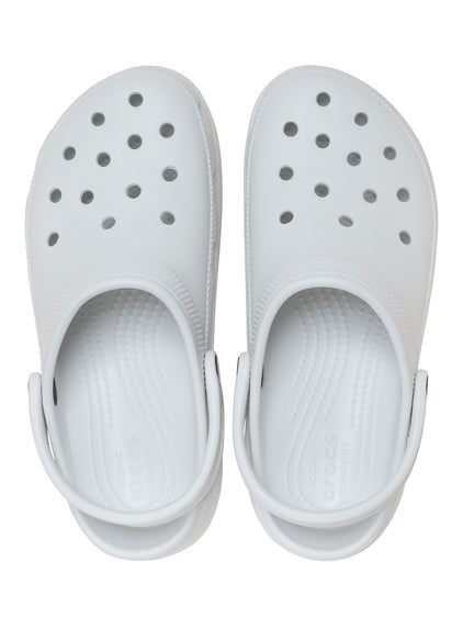 Zueco Plataforma Mujer Classic Gris Claro Crocs