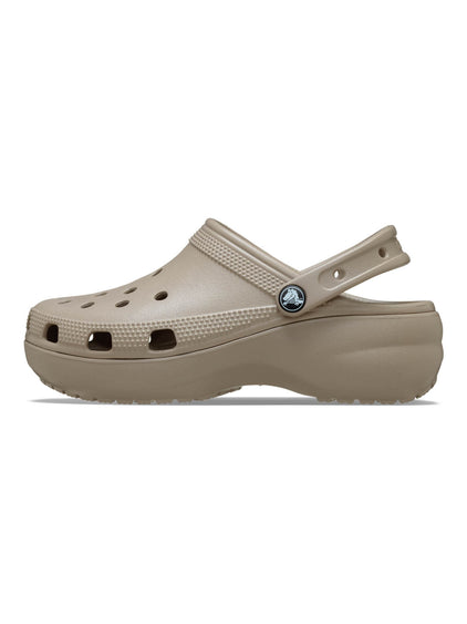 Zueco Plataforma Mujer Classic Café Crocs