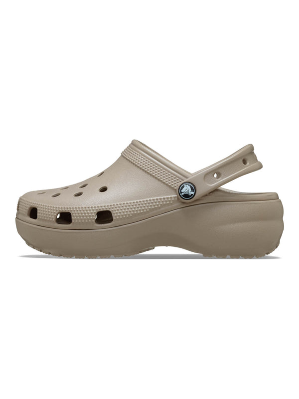 Zueco Plataforma Mujer Classic Café Crocs