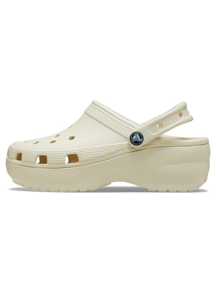 Zueco Plataforma Mujer Classic Beige Crocs