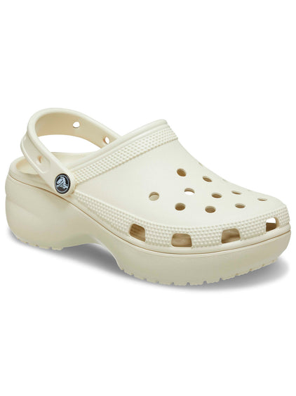 Zueco Plataforma Mujer Classic Beige Crocs