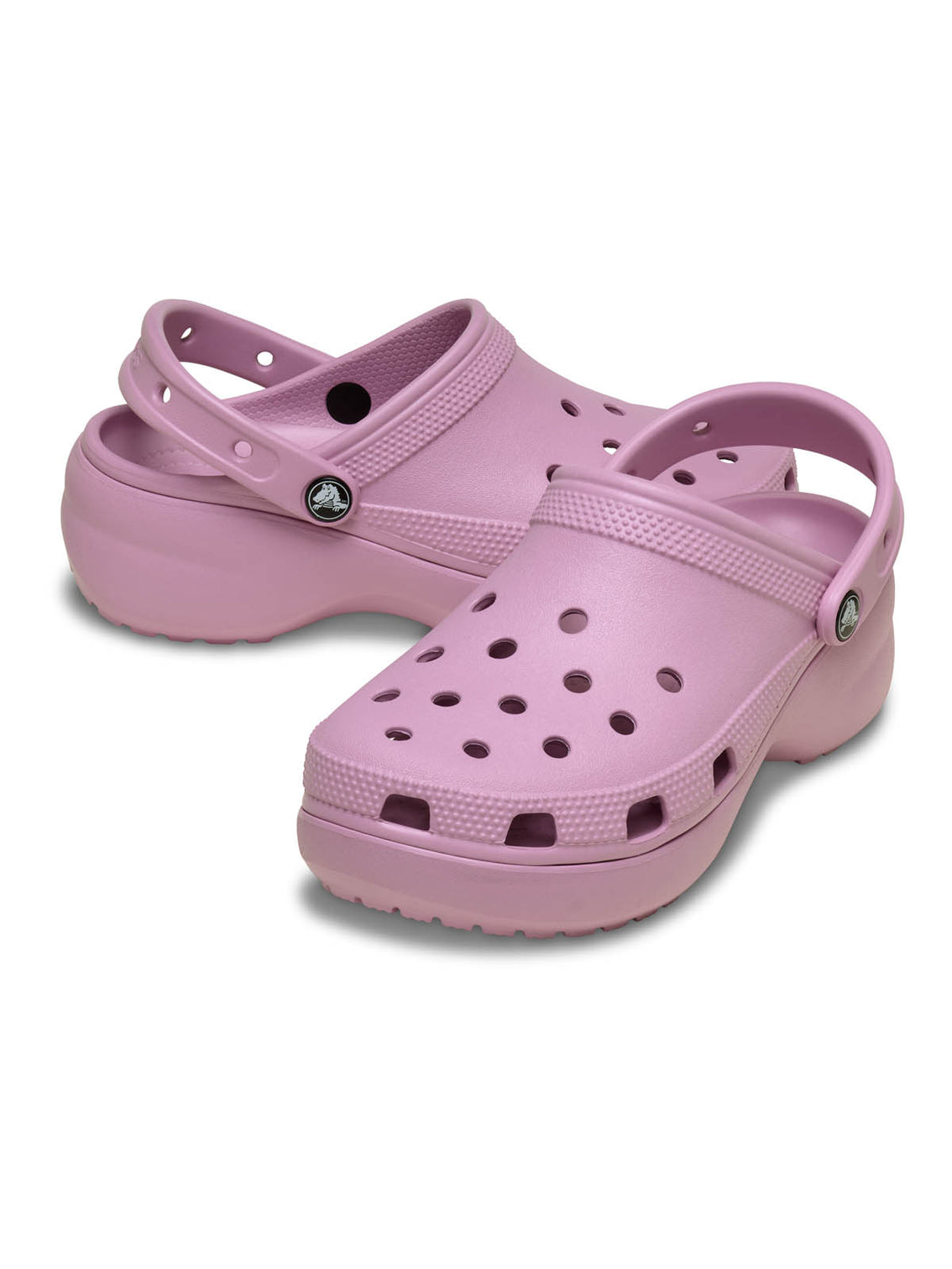 Zueco Plataforma Mujer Classic Morado Crocs