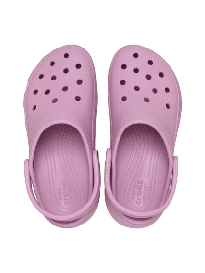 Zueco Plataforma Mujer Classic Morado Crocs