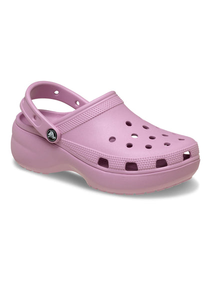 Zueco Plataforma Mujer Classic Morado Crocs